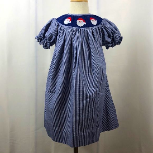 Smock Monkey Christmas Dress - Picture 1 of 6